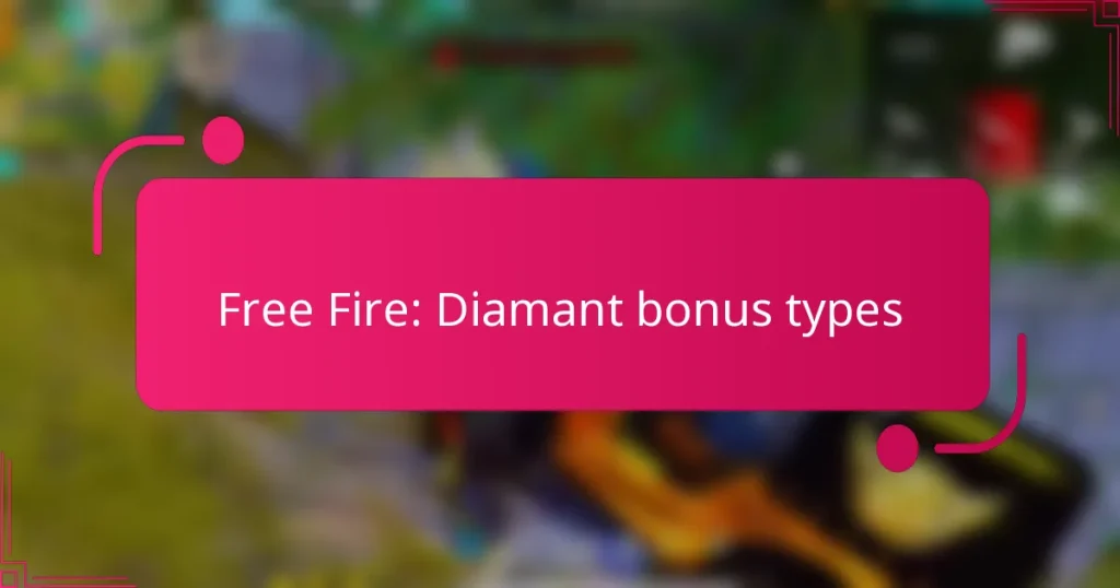 Free Fire: Diamant bonus types