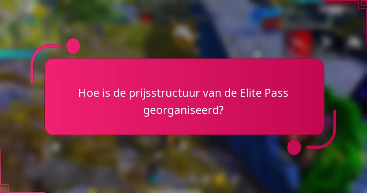 Hoe is de prijsstructuur van de Elite Pass georganiseerd?